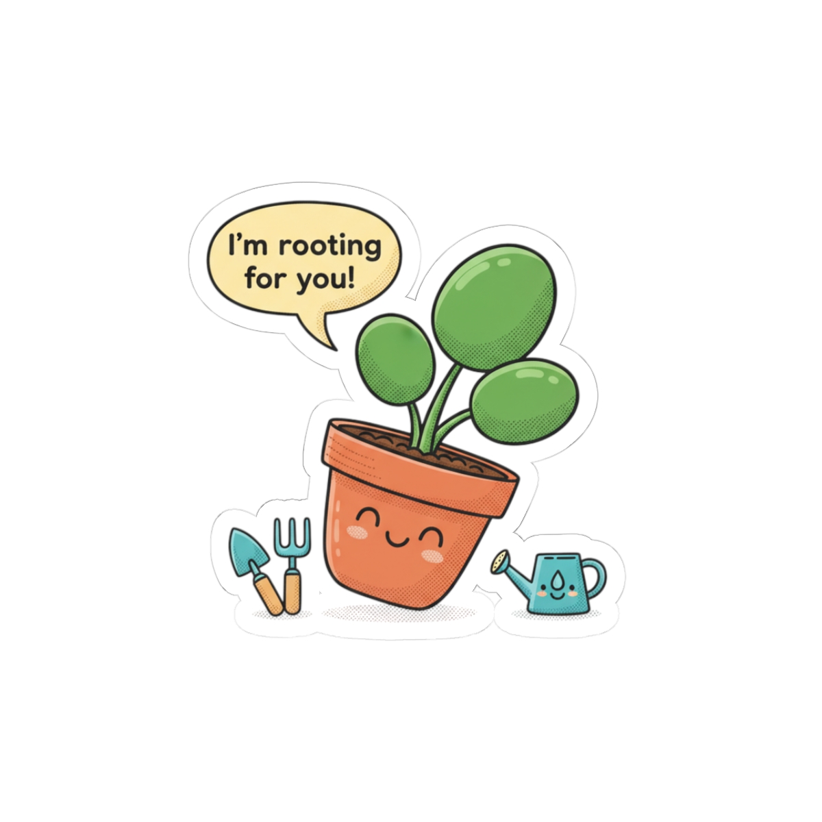 I'm Rooting For You Sticker | Plant Parent Pun, Succulent Humor