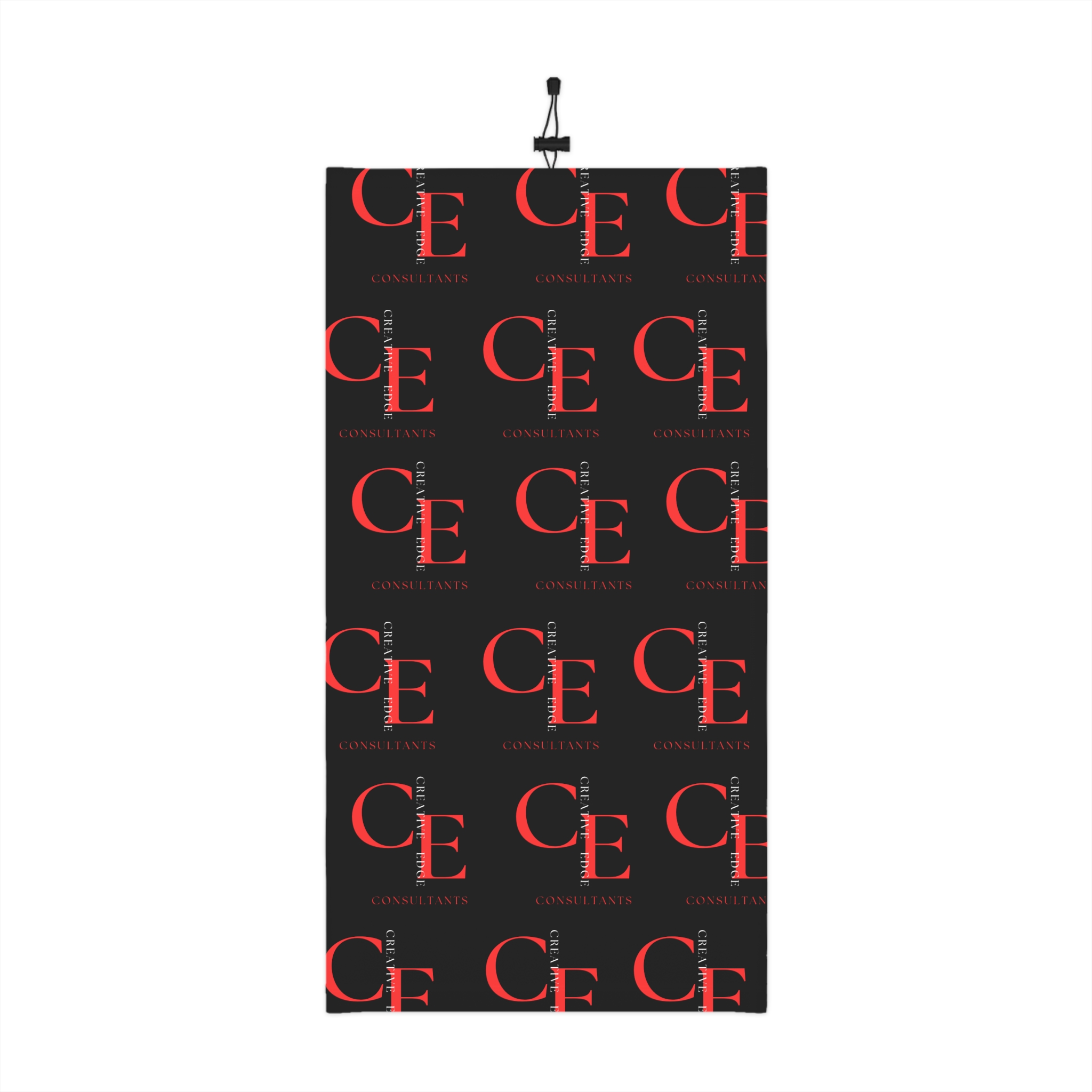 Creative Edge Consultants Black Winter Neck Gaiter — Drawstring Face Scarf