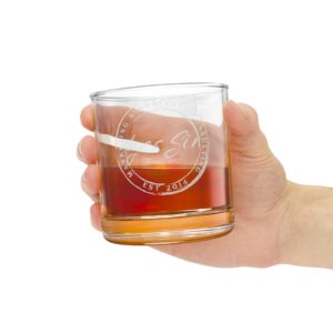 Yes Sir Promotions Engraved 10.5oz Whiskey Glass — Personalized Rocks Tumbler for Whiskey Lovers