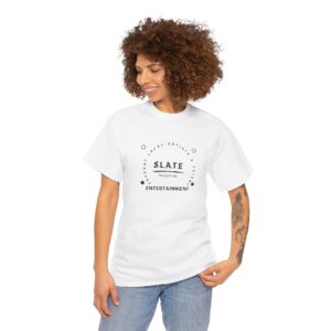 Slate Entertainment Logo T‑Shirt — Minimal Vintage Band Tee